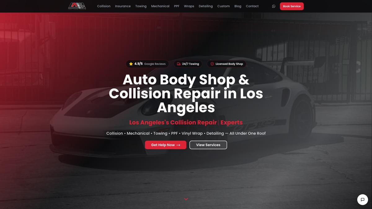 Leti Auto Works website