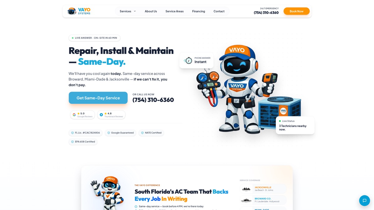 VAYO Systems website